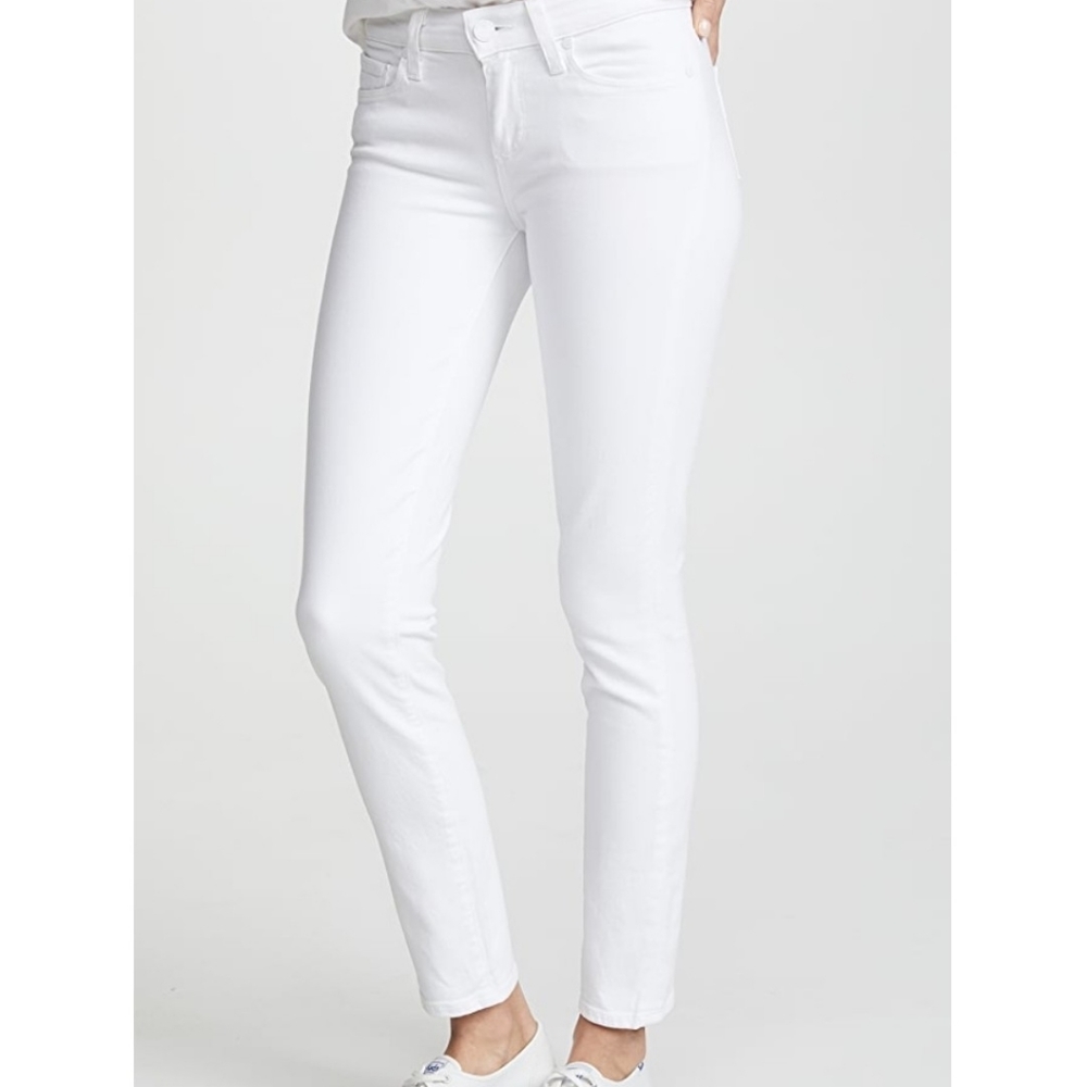Paige Skyline Ankle Peg Low Rise White Jeans Women's Sz 26